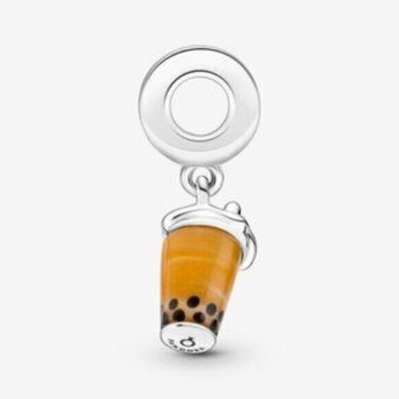 Pandora Murano Glass Bubble Tea Dangle Charm - Picture 3 of 4
